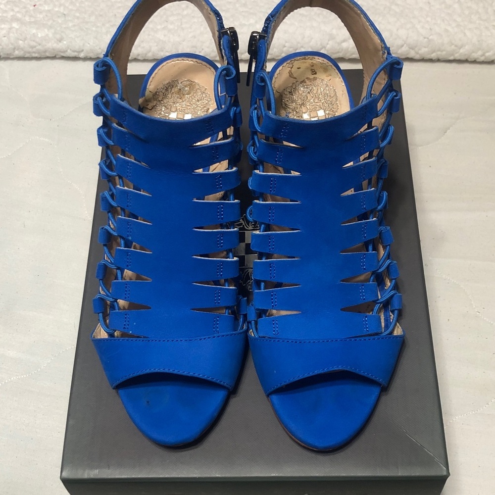 Vince Camuto Cobalt Blue Strappy Gladiator Sandals